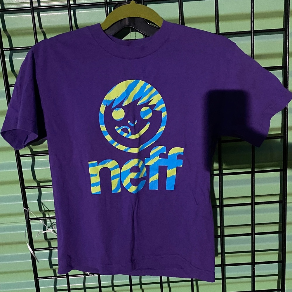 Neff Kids Purple Tee with Blue and Yellow Graphic
